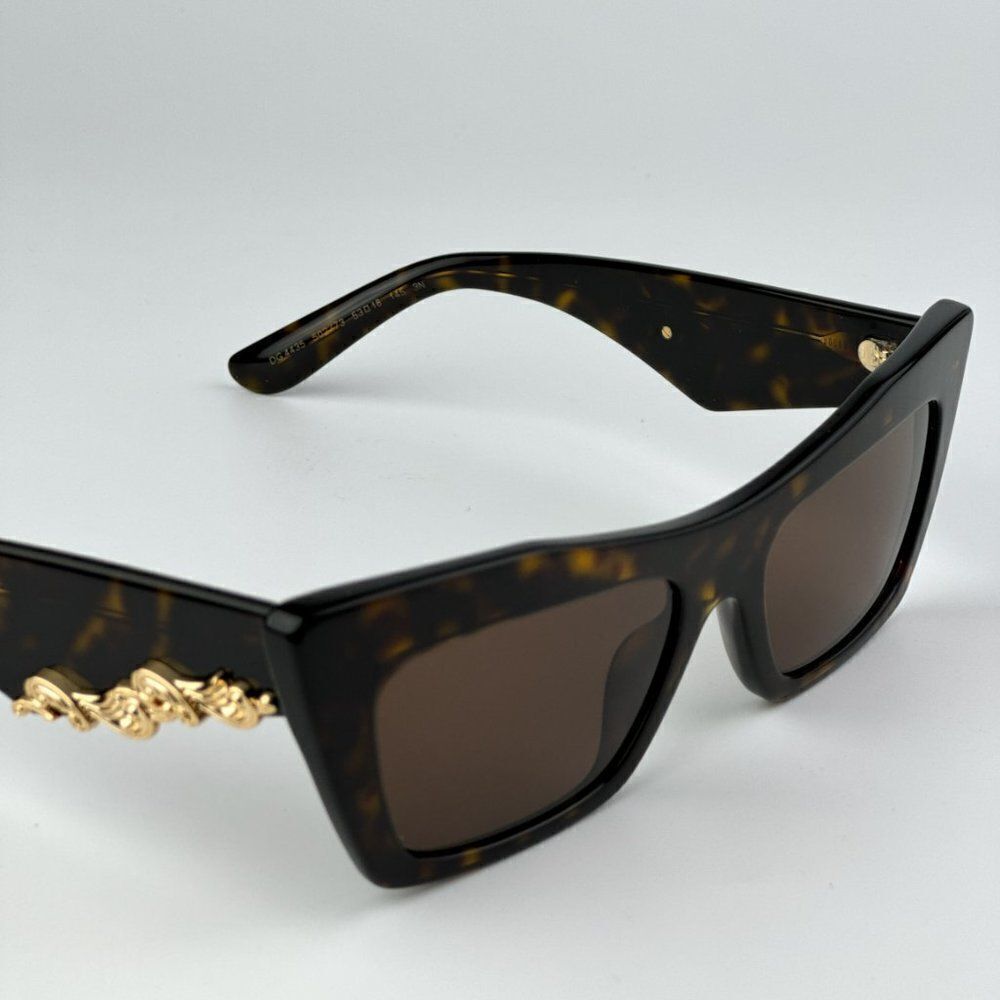 SALE! NEW D&G DG4435 502/73 Havana Dark Brown Cat Eye Women Sunglasses - Picture 11 of 12